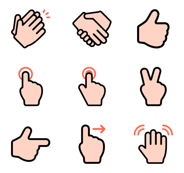 Finger Icons 600x564 Finger Icons