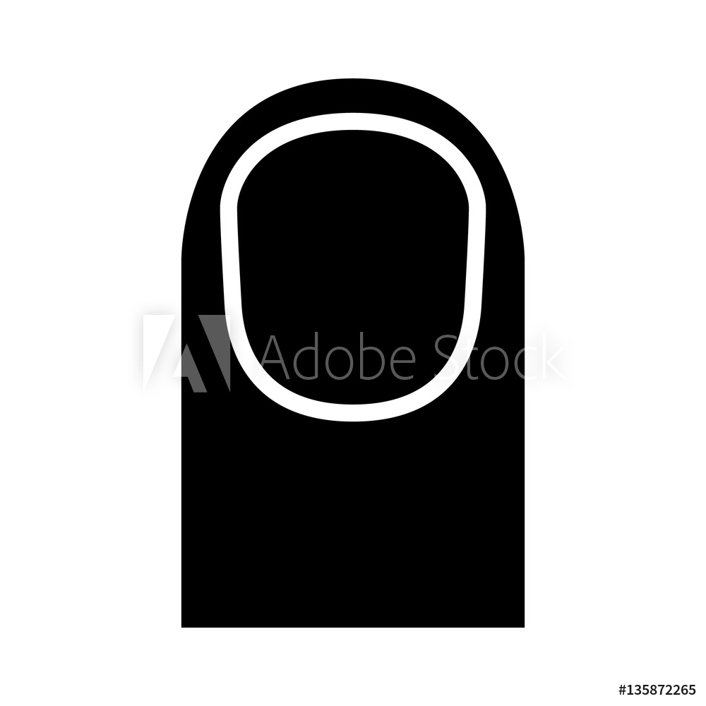 Short Fingernail Finger Nail Flat Vector Icon 1000x1000 Short Fingernail Finger Nail Flat Vector Icon