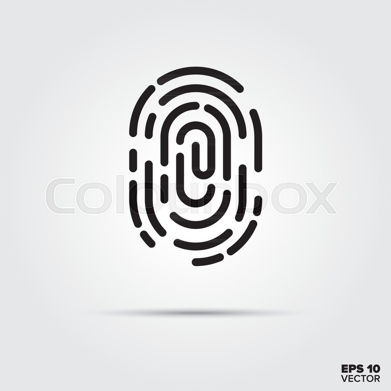 800x800 Fingerprint Glyph Icon Vector Law Stock Vector Colourbox