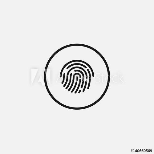500x500 Fingerprint Icon Vector
