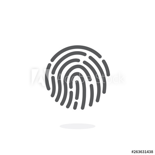 500x500 Fingerprint Icon Vector