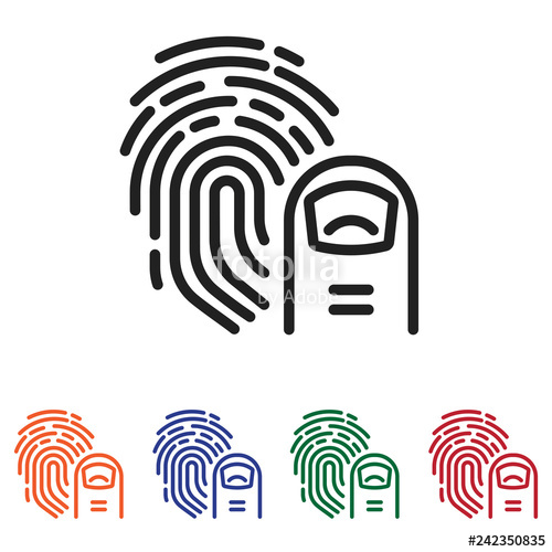500x500 Fingerprint Icon Vector Stock Image And Royalty Free Vector