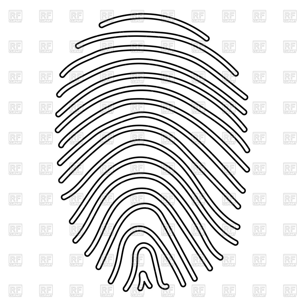 1200x1200 Fingerprint Line Icon Vector Image Of Icons And Emblems