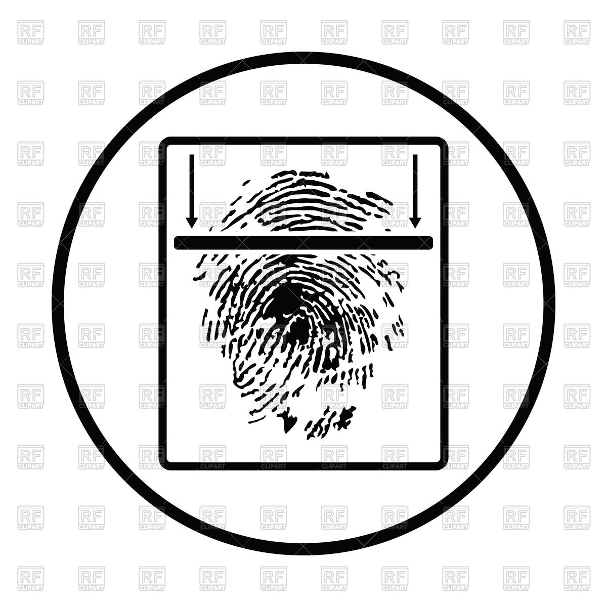1200x1200 Fingerprint Scan Icon Vector Image Of Signs, Symbols, Maps