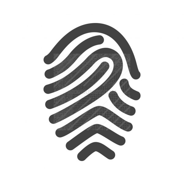 600x600 Fingerprint Glyph Icon