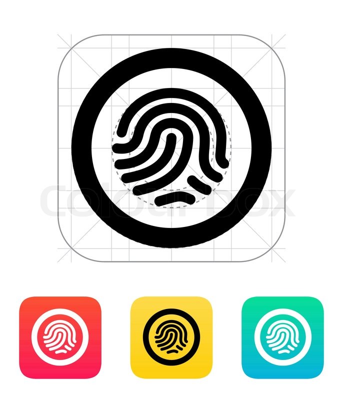 686x800 Fingerprint Scanner Icon Vector Stock Vector Colourbox
