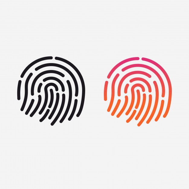 626x626 Id App Icon Fingerprint For Identification Vector Premium Download
