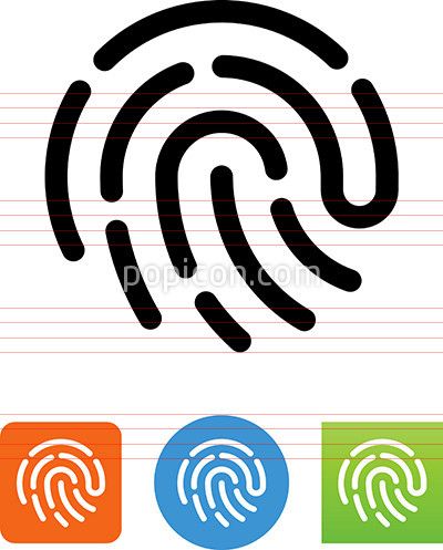 400x497 Vector Human Fingerprint Icon Icon Database Icon, Folder Icon