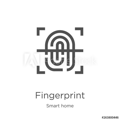 500x500 Fingerprint Icon Vector From Smart Home Collection Thin Line