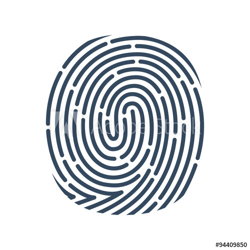 500x500 O Letter Line Logo Vector Fingerprint Design