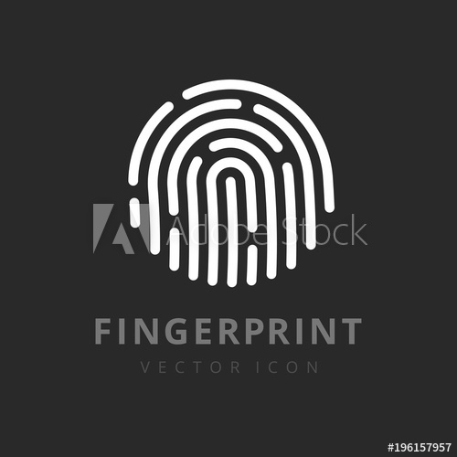 500x500 Fingerprint Logo Vector Icon