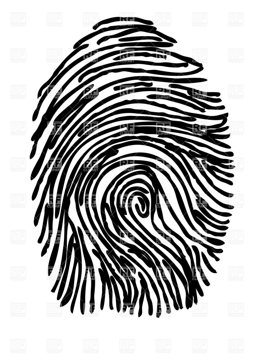 840x1200 Fingerprint Vector Image Of Silhouettes, Outlines Arkela