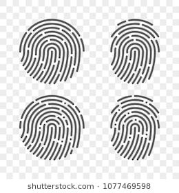 260x280 Fingerprint Vector Logo Or Finger Print Scan For Id Security