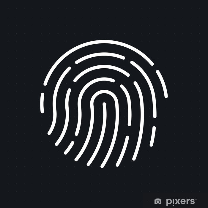 700x700 Id App Icon Fingerprint Vector Illustration Wall Mural Pixers