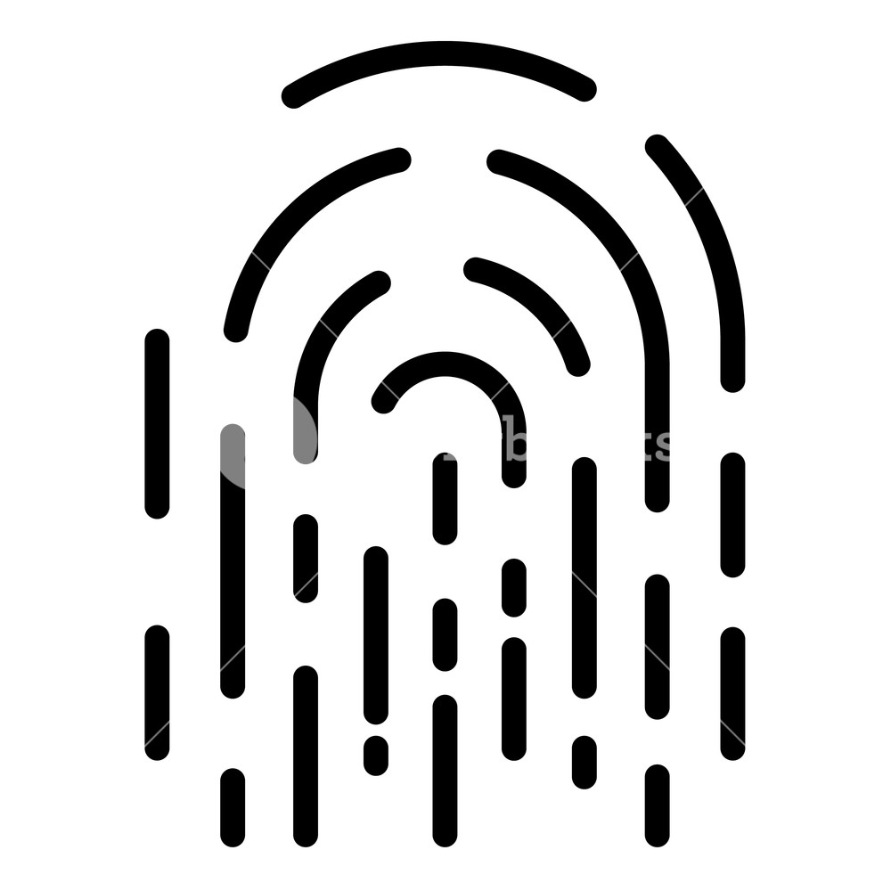 1000x1000 Police Fingerprint Icon Outline Police Fingerprint Vector Icon