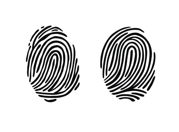 599x440 Thumb Print Fingerprint Vector Illustration Art Print