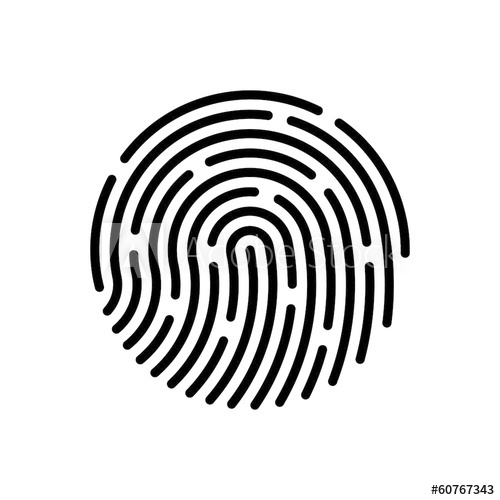 500x500 Vector Fingerprint Vector Illustration