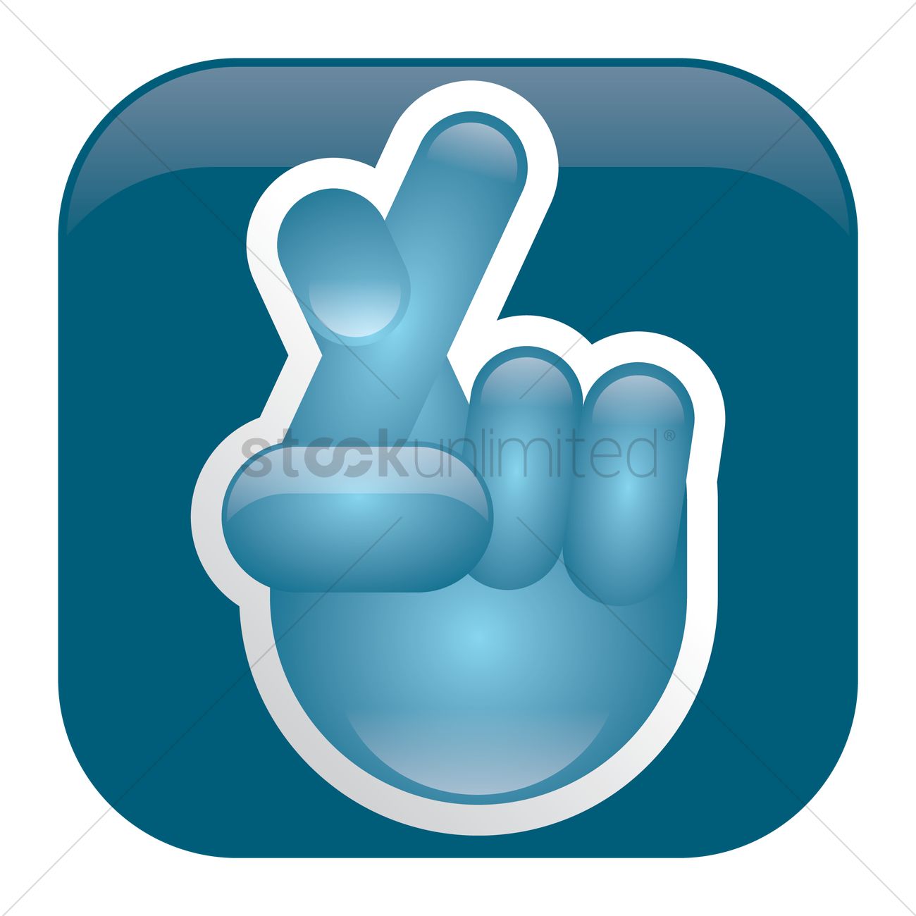 1300x1300 Fingers Crossed Vector Image