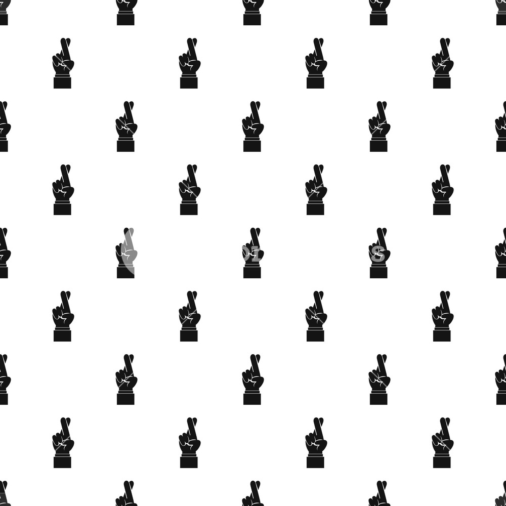 1000x1000 Fingers Crossed Pattern Simple Illustration Of Fingers Crossed