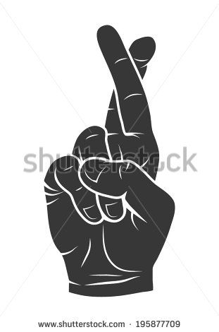 311x470 Fingers Crossed Silhouette