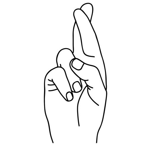 490x490 Crossed Fingers Vector