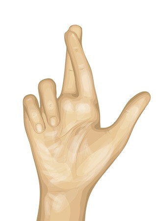318x450 Fingers Crossed Isolated On A White Background Royalty Free