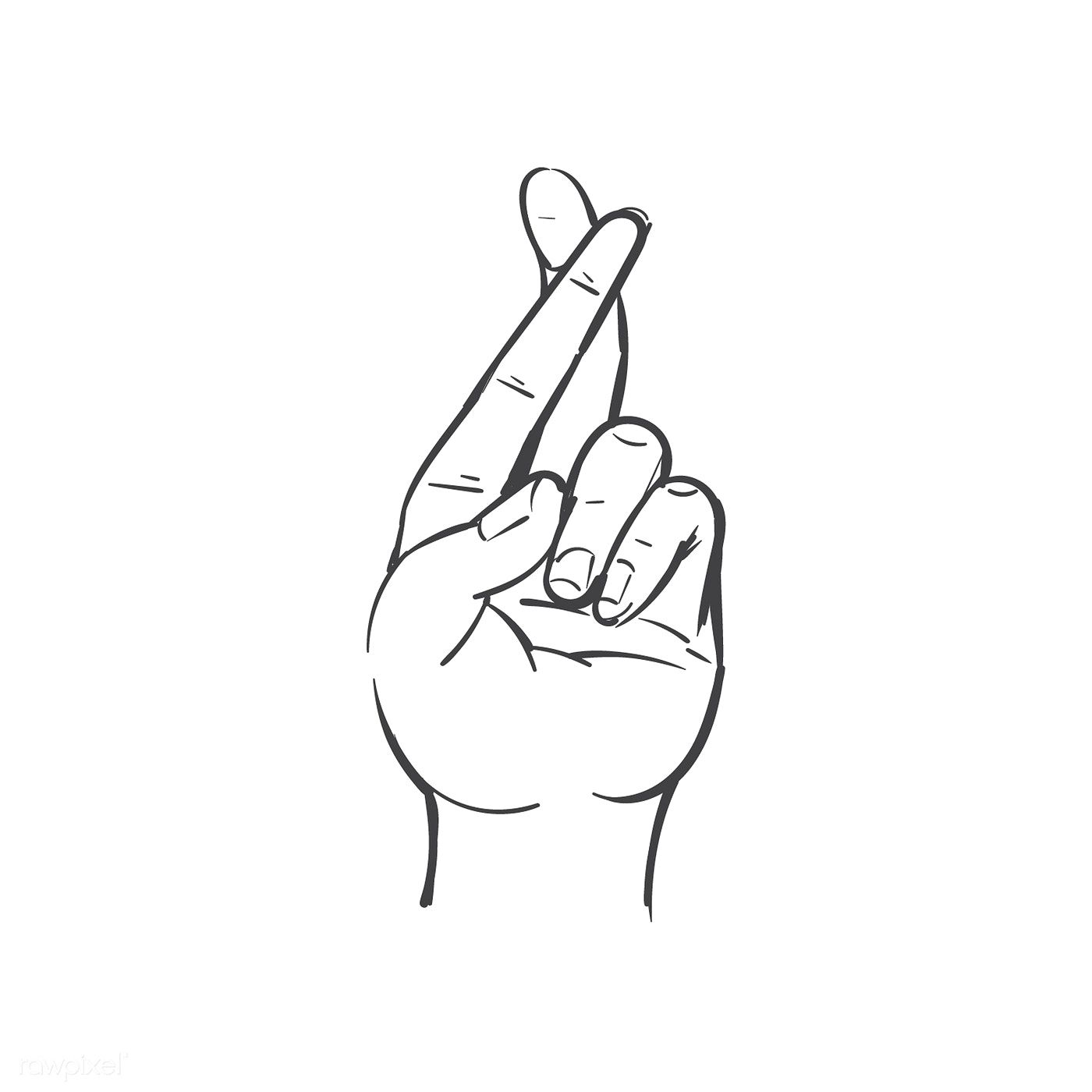 1400x1400 Download Premium Vector Of Cross Your Fingers Idiom Vector