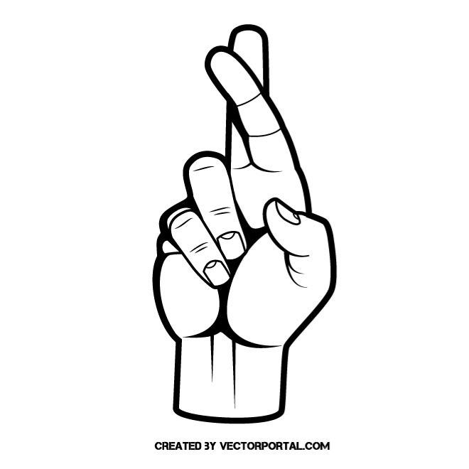 660x660 Fingers Crossed Sign