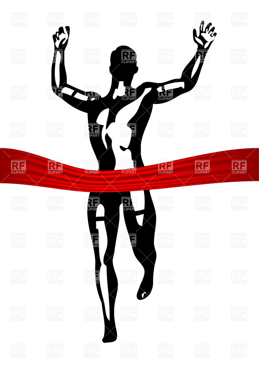Running Man On Marathon Finish Line Vector Image Of People 845x1200 Running Man On Marathon Finish Line Vector Image Of People
