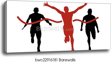 Winner On Finish Line, Canvas Print Barewalls Posters Prints 453x252 Winner On Finish Line, Canvas Print Barewalls Posters Prints