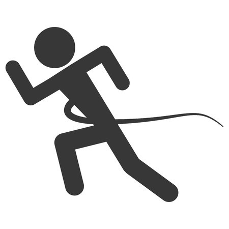 Simple Silhouette Of Person Running Into Finish Line Vector 450x450 Simple Silhouette Of Person Running Into Finish Line Vector