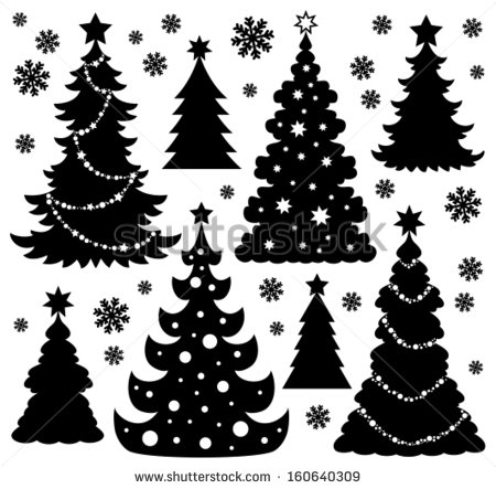 450x443 Collection Of 'christmas Tree Vector Silhouette' Download More