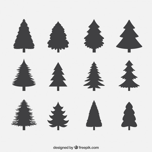 Fir Tree Silhouette Vector at Vectorified.com | Collection of Fir Tree ...