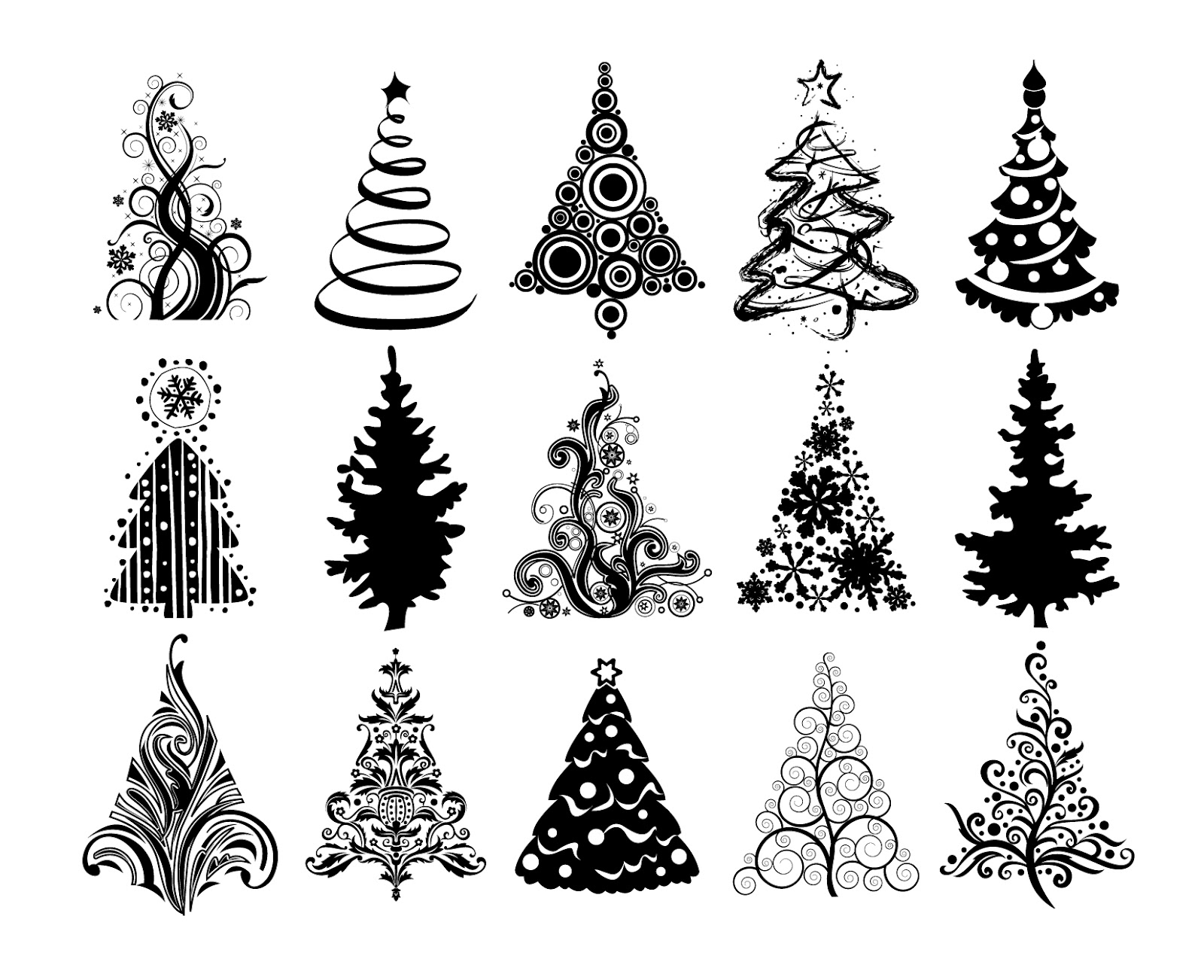 1600x1302 Christmas Silhouette Vector Images