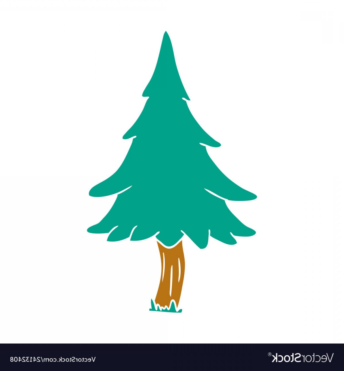 1200x1296 Cartoon Doodle Of Woodland Pine Trees Vector Catchsplace