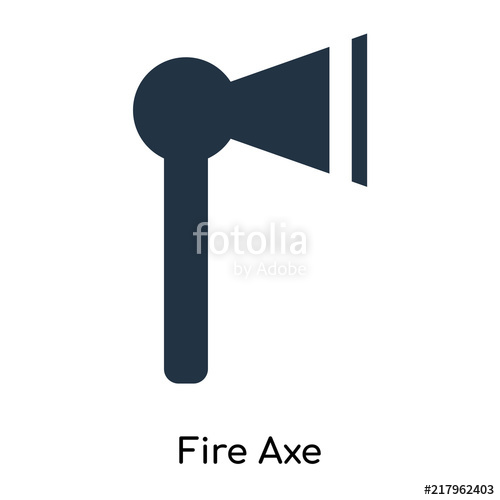 500x500 Fire Axe Icon Vector Isolated On White Background, Fire Axe Sign