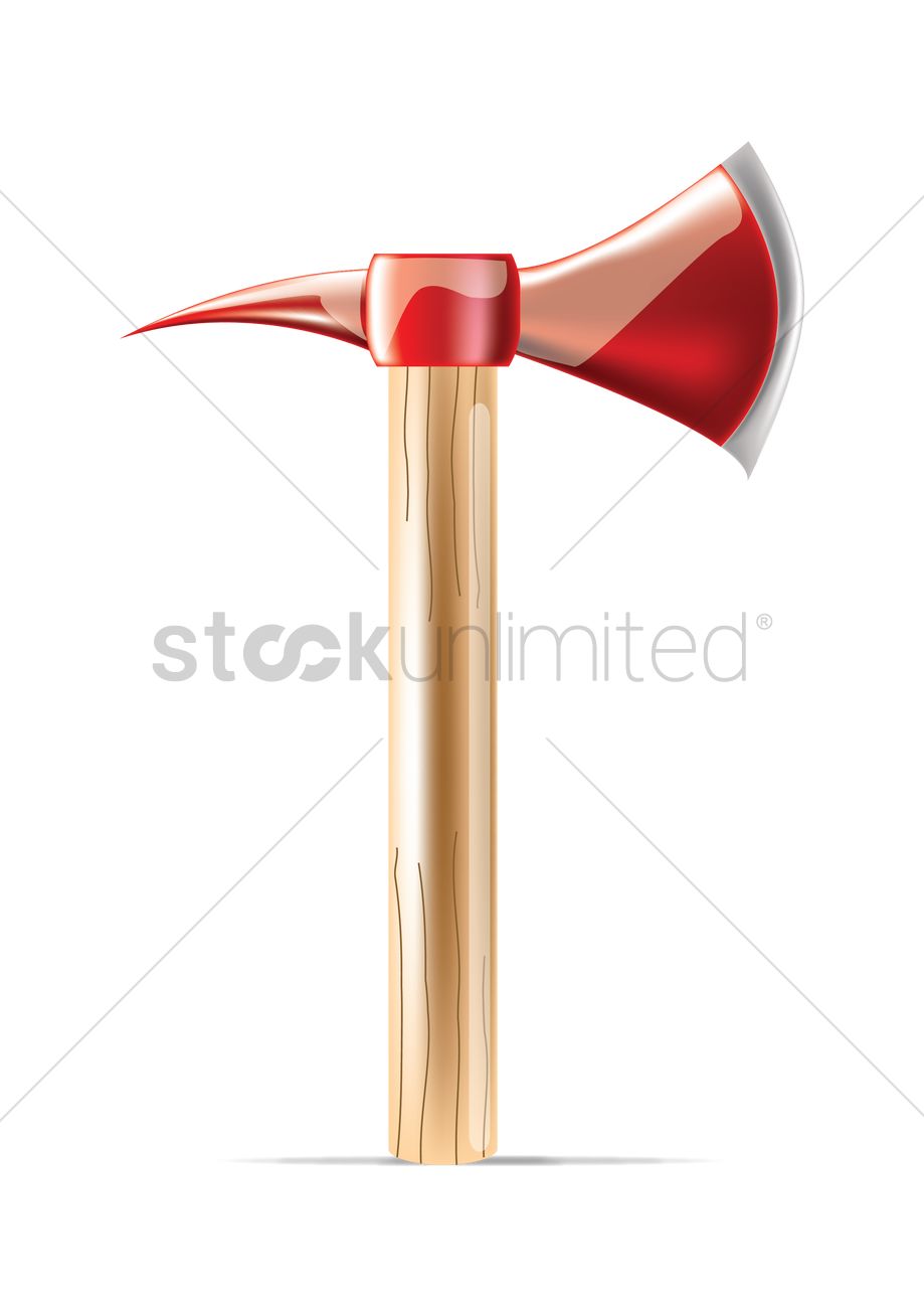 919x1300 Fire Axe Vector Image
