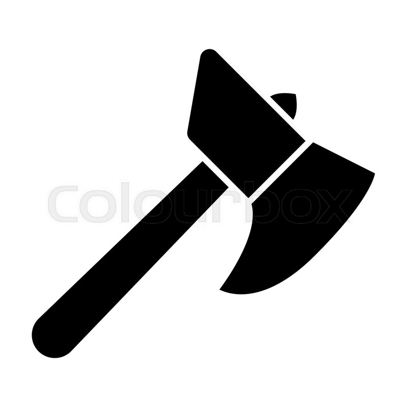 800x800 Fire Axe Solid Icon Fire Equipment Stock Vector Colourbox