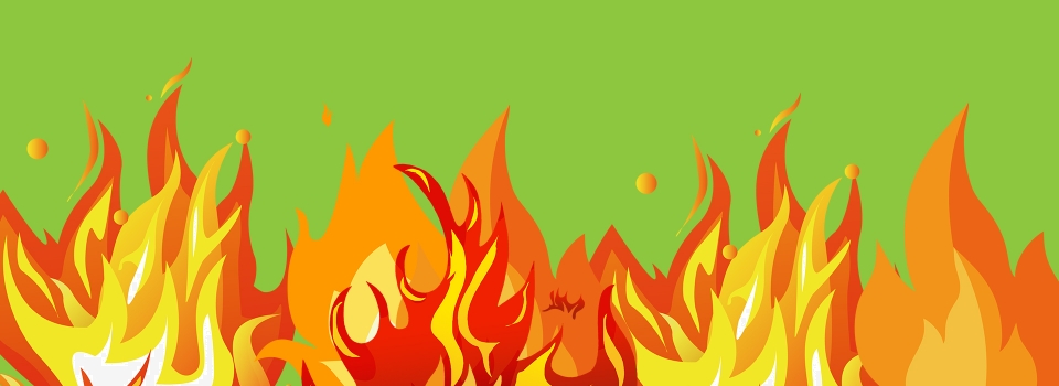 960x350 Yellow Fire Background Vector Material, Yellow Background, Yellow