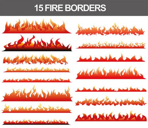 Fire Border Vector 518x447 Fire Border Vector