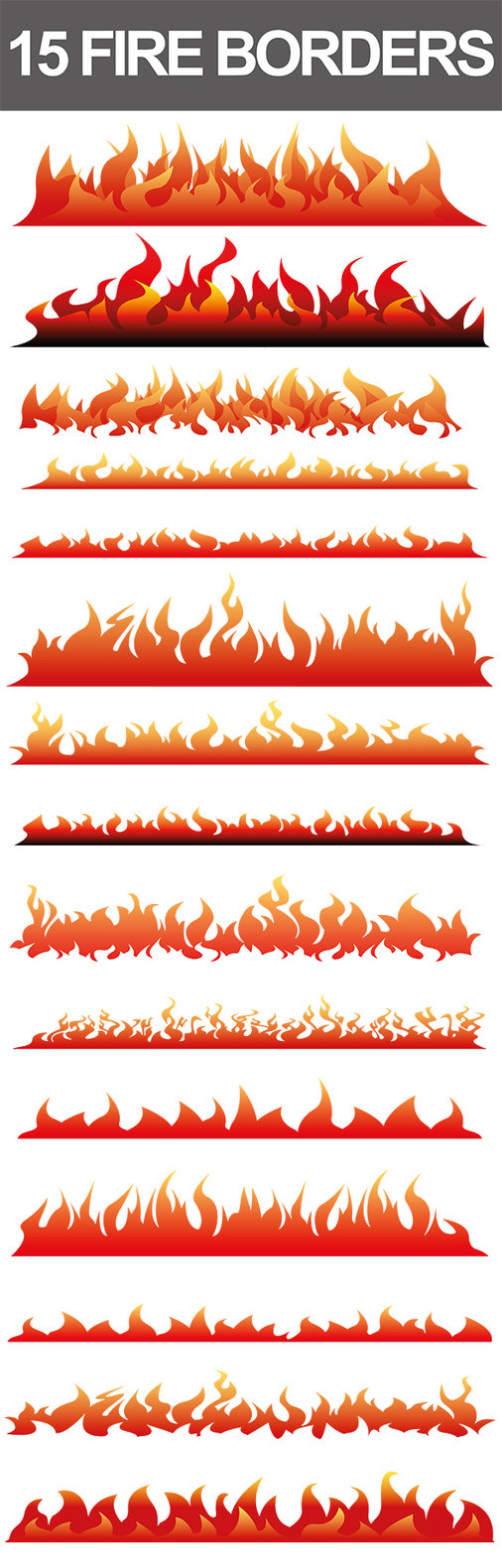 Fire Border Vectors 506x1580 Fire Border Vectors