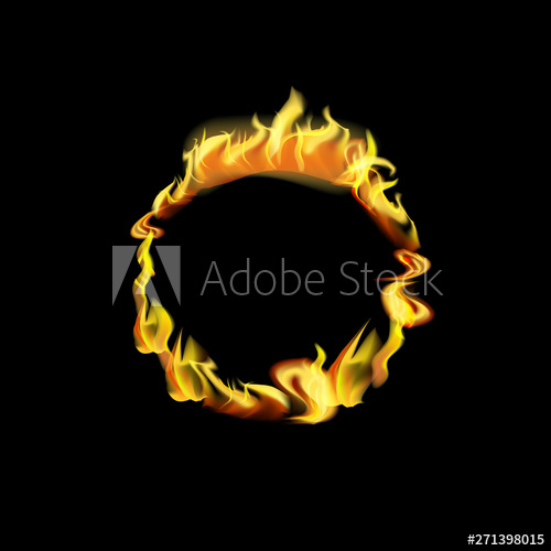 Realistic Detailed Fire Round Frame Or Border Vector 500x500 Realistic Detailed Fire Round Frame Or Border Vector