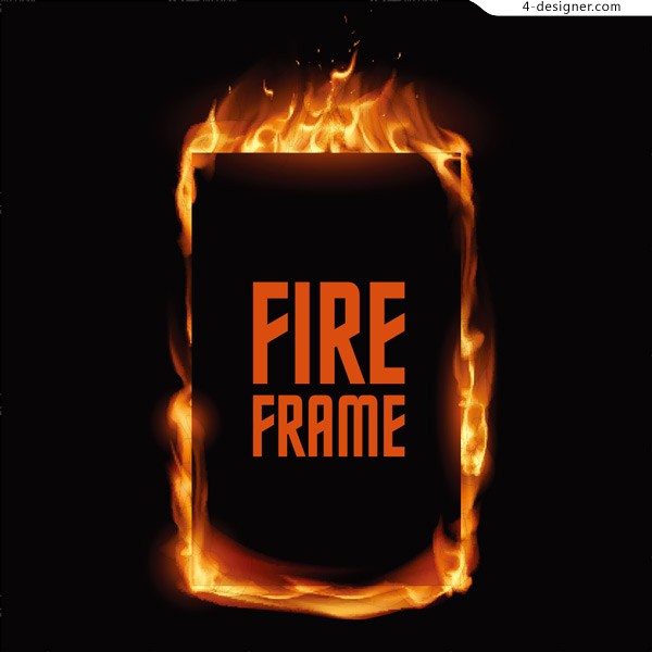 Designer Flame Border Vector 600x600 Designer Flame Border Vector