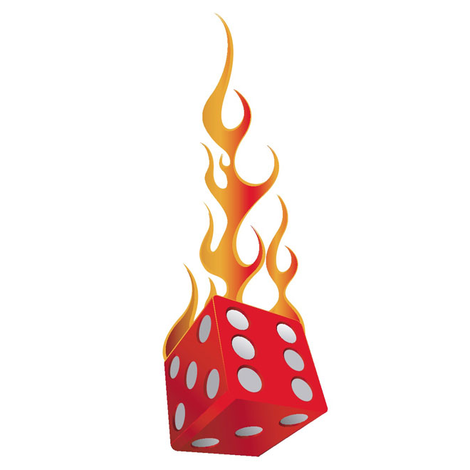Dice On Fire Vector 660x660 Dice On Fire Vector