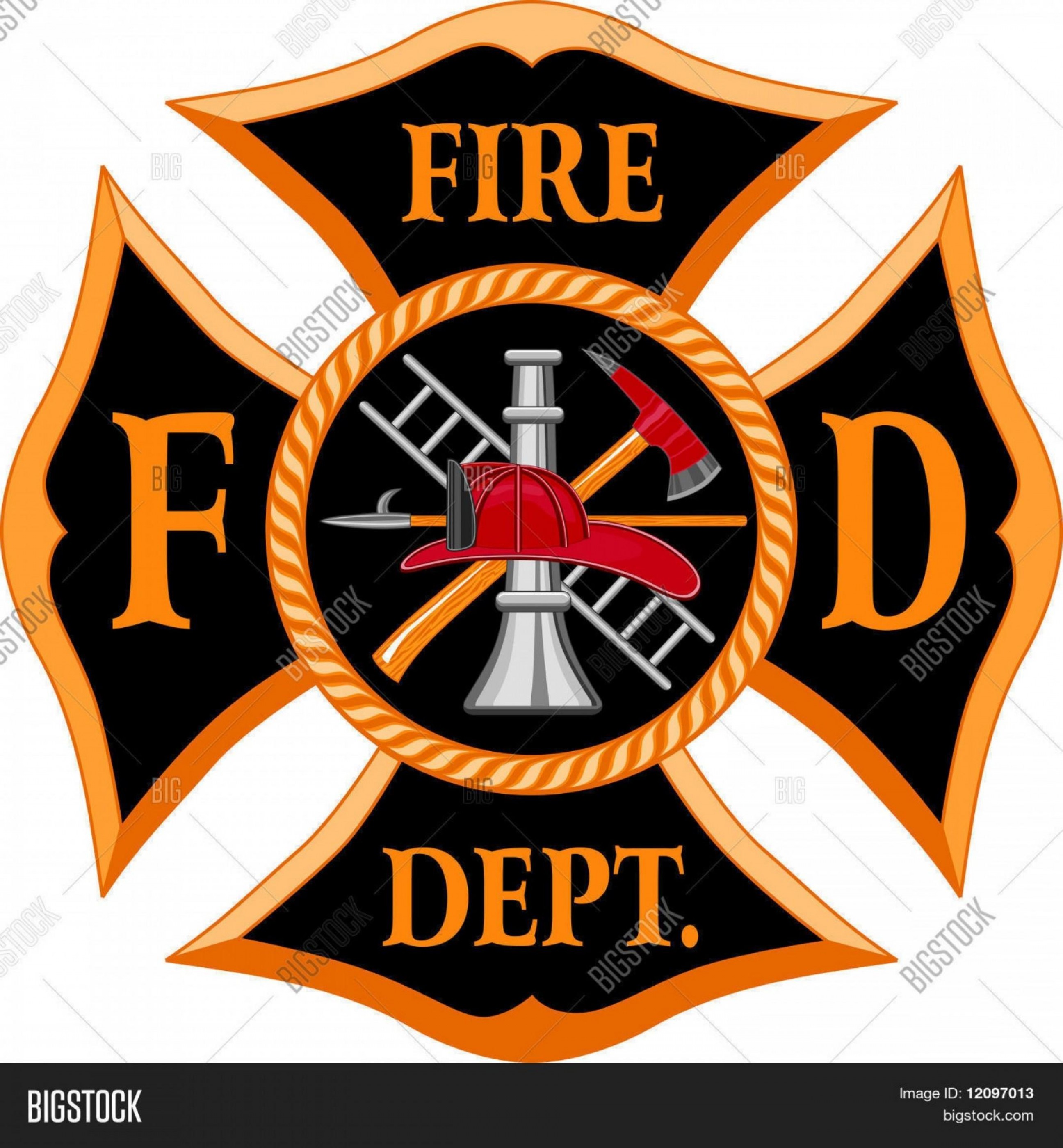 Fire Department Badge Vector At Collection Of Fire