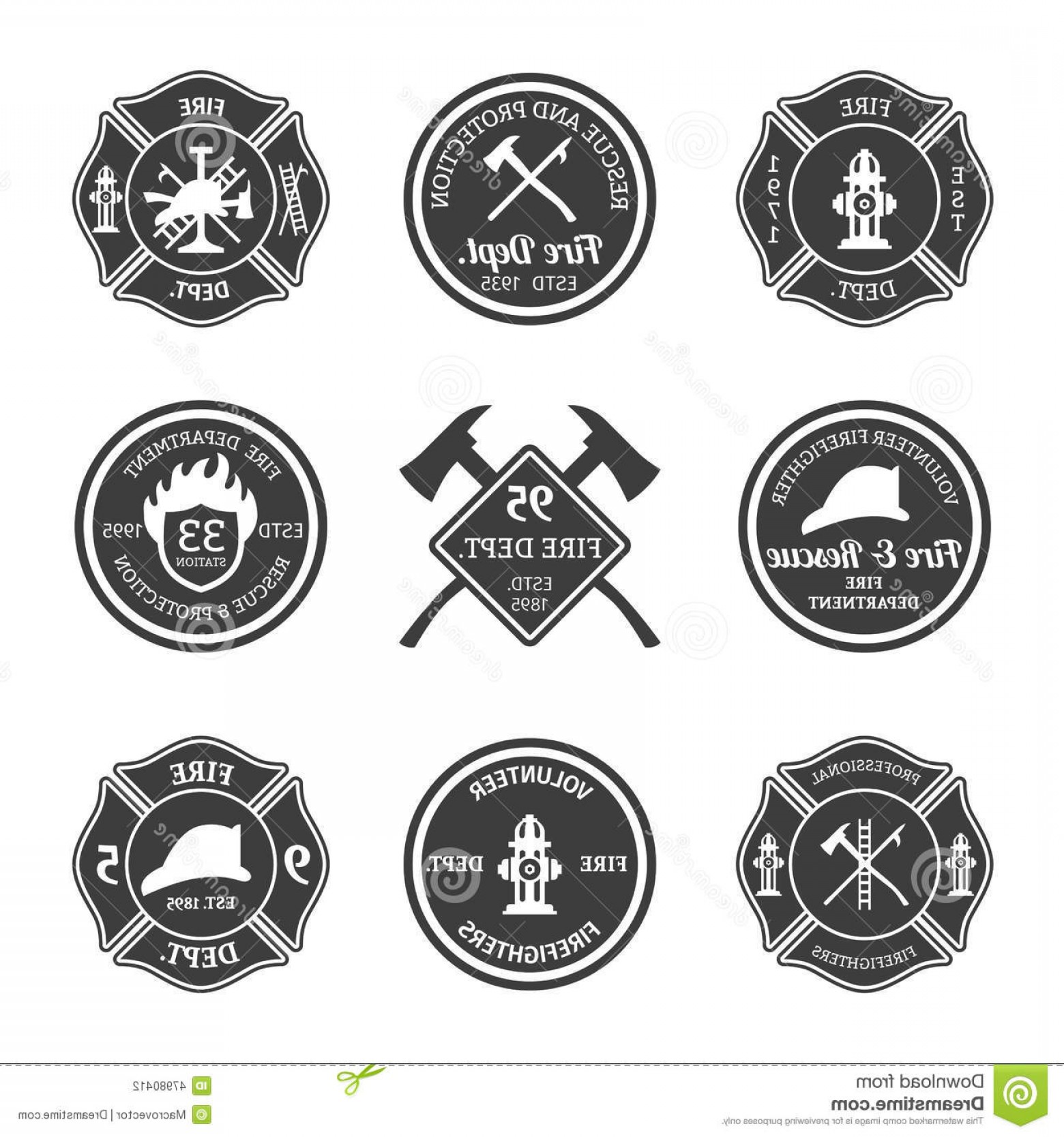 Fire Department Badge Vector At Vectorified Com Collection Of Fire Department Badge Vector