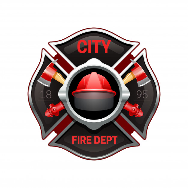 City Fire Department Organization Realistic Logo Vector Free 626x626 City Fire Department Organization Realistic Logo Vector Free