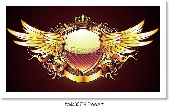 Free Art Print Of Golden Heraldic Shield Vector Illustration 560x355 Free Art Print Of Golden Heraldic Shield Vector Illustration