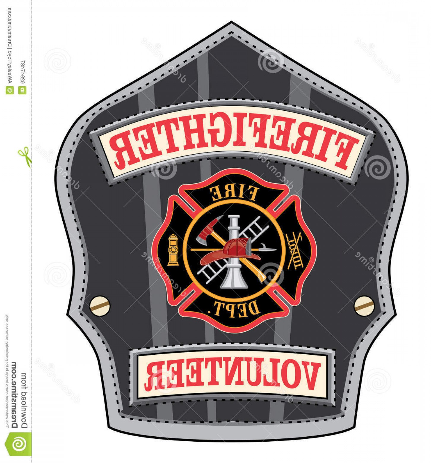Stock Illustration Firefighter Volunteer Badge Illustration 1452x1560 Stock Illustration Firefighter Volunteer Badge Illustration