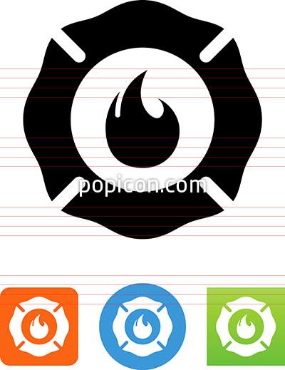 Fire Department Shield Icon 400x519 Fire Department Shield Icon